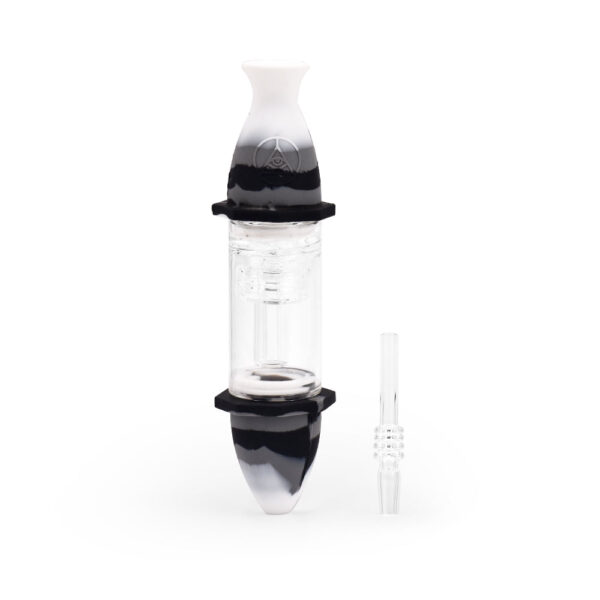 Ritual – 7” Silicone Deluxe Nectar Collector – Black & White Marble - Image 2