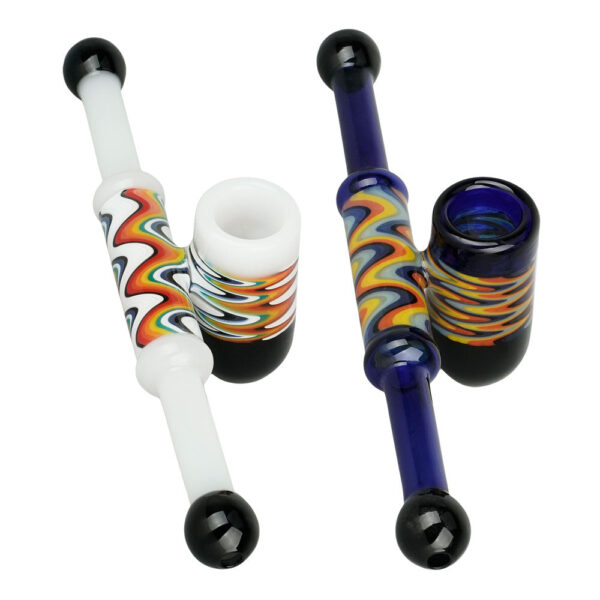 Two-Person Wavelength Bubbler Pipe – 8.5″/Colors Vary