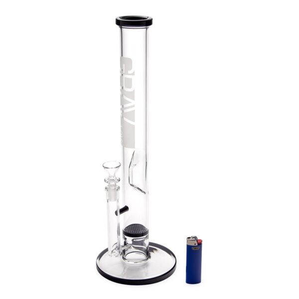 GRAV 16in Flare Water Pipe w/ Honey Comb Disc – Black - Image 2