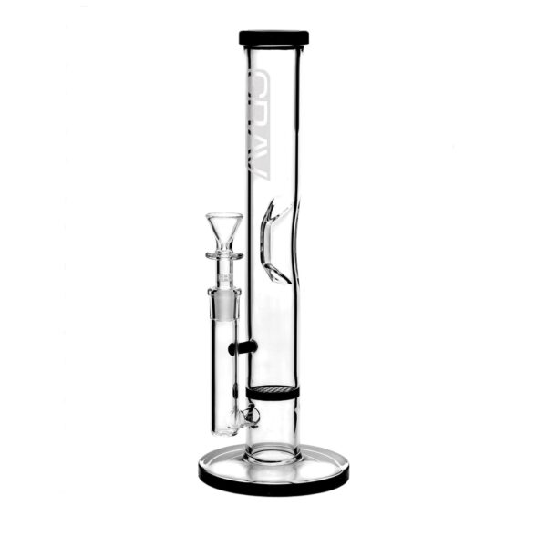 GRAV 12in Flare Water Pipe w/ Honey Comb Disc – Black