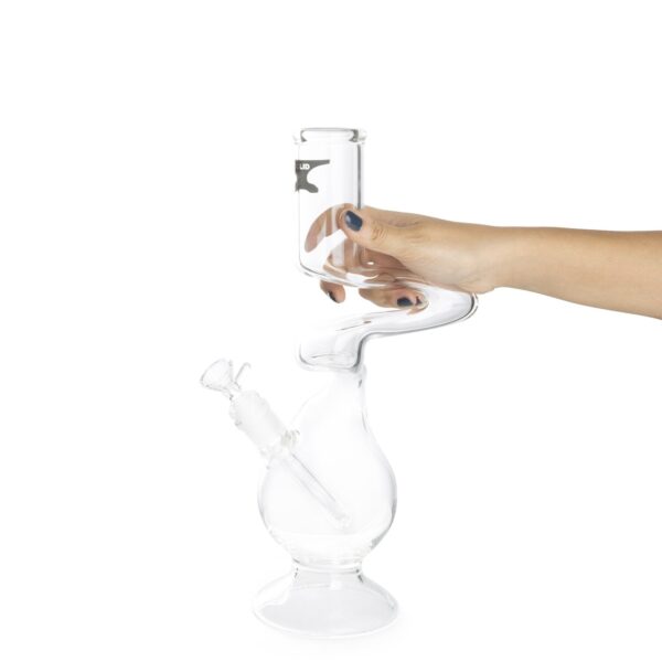 Solid Glass 14in Stand Up Sit Down Bong - Image 3