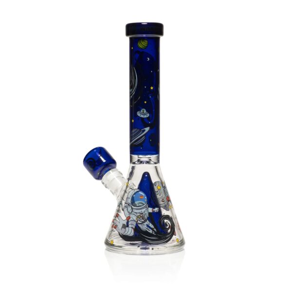 Wormhole Glass 11″ Spaghettification Beaker Bong w/ Colins Perc