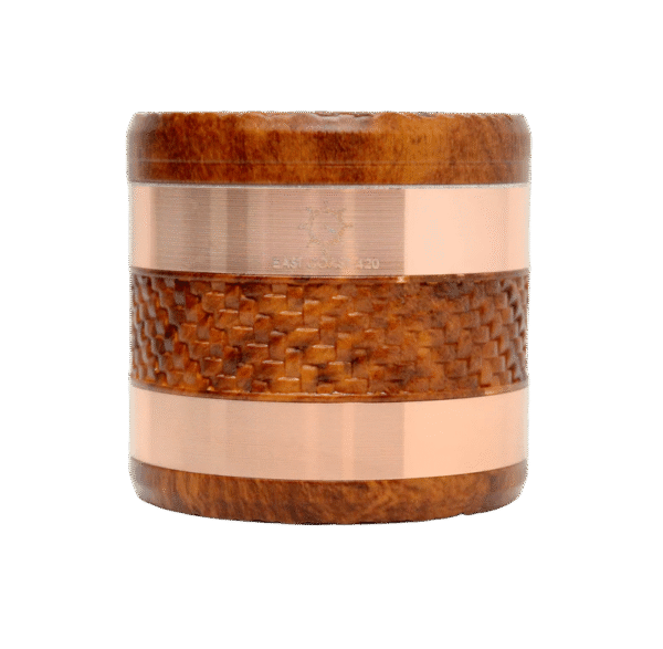 EC420 Weaving Wood Style 63mm 4 Piece Grinder - Orange/Copper