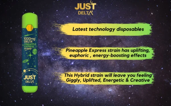Delta 8 Disposable Cartridge 1000mg Pineapple Express - Image 3